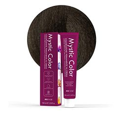 Mystic Color - Colore Castano Freddo 4.11 - Tinta per Capelli - Colorazione Professionale in Crema a Lunga Durata per Capelli Bianchi - Con Cheratina Idrolizzata, Olio di Argan e Calendula - 100 ml
