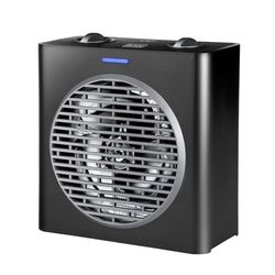 BLACK+DECKER BXSH2003E - Radiateur soufflant 2000W, 2 puissances de chauffage, Fonction ventilateur, Surface jusqu'à 15m2, Système anti-surchauffe, Poignée, Compact, Noir