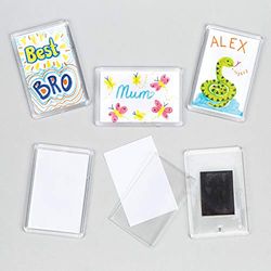 Baker Ross Kits de ímanes com cartuchos para colorir e inserir (embalagem de 6) artesanato infantil