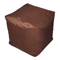 Kinzler outdoorfähiger Tabouret carré Env. 40 x 40 x 40 cm, Polyester, marron foncé