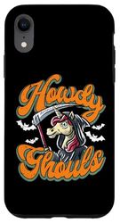 Carcasa para iPhone XR Disfraz de unicornio Boo Grim Reaper para Halloween