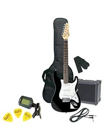 PURE GEWA E-gitaar Pack zwart RC-100 met versterker, gig bag, tuner, draagband, kabel, snaren, plectra