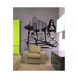 Tatoutex Stickers La Floride - Rose, L 100cm x H 84cm