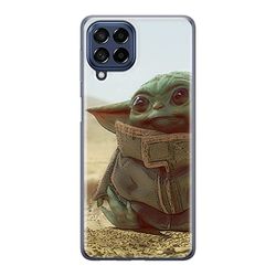 ERT GROUP mobiltelefonfodral för Samsung M53 5G originalt och officiellt licensierat Star Wars mönster Baby Yoda 003 optimalt anpassad till formen på mobiltelefonen, fodral tillverkad av TPU-plast