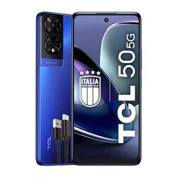 TCL Mobile 50 5G Smartphone, MediaTek Dimensity 6100+ chipset, 6,56 inch HD+ display, 128, 8 RAM, uitbreiding 4 en 4 RAM, 50 MP dubbele hybride camera, Android 14, 5010 mAh