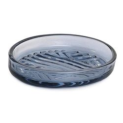 Gedy Corinne Boîte à Savon en Cristal Bleu 13 x 9,3 x 2,4 cm