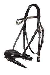 HKM 1180 Vanja Bride d'équitation sans Mors Bandeau décoratif Pony COB Full