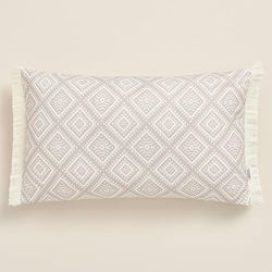 ROOM99 Coco 30 x 50 cm Housse de Coussin décoratif Esthétique Moderne Chambre Salon Boho Coton avec Franges