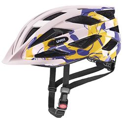 uvex air wing - lätt allroundhjälm för kvinnor och män - individuell justerbar passform - utbyggbar med LED-ljus - powder-liquids - 56-60 cm