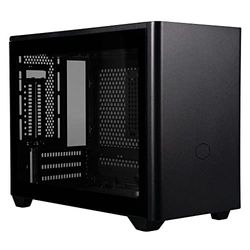 Cooler Master MasterBox NR200P Mini ITX Computer Case - Tempered Glass Side Panel, Vertical GPU display, Tool-Free 360 Degree Accessibility - Black