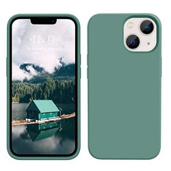 iPhone 14 Plus Case, Silicone Case for iPhone 14 Plus, Slim Liquid Silicone Phone Case, Silky Soft Phone Case with Screen and Camera Protection, Matcha Green