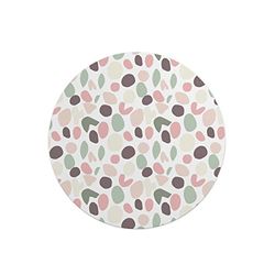 Questo Casa, Rund musmatta med digitalt tryck, halkfri baksida, för kontor och hem, diameter: 22 cm