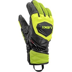 LEKI WCR Venom - Guanti 3D per bambini, colore: Nero/Limone, 5