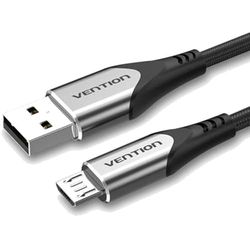 Watio Wave Cable usb - cable usb 2.0 tipo a a micro usb, longitud de 1.5 m, color gris, ideal para transferencia de datos y carga de dispositivos.*