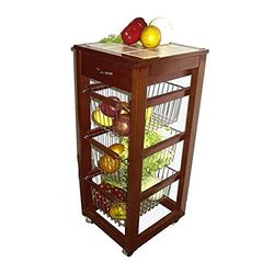 Wagen Slim Walnoot 36 x 33 x 83 cm