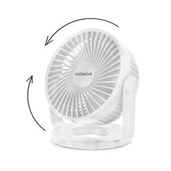 KASANOVA draadloze mini-tafelventilator, wit