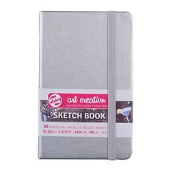 Talens Art Creation Cuaderno de bocetos (80 hojas, 9 x 14 cm), color plateado brillante