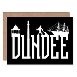 Artery8 Dundee typografia sylwetki zapieczętowana kartka z życzeniami plus koperta pusta wewnątrz