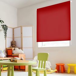 Blindecor Ara | Estor enrollable translúcido liso - Rojo burdeos, 100 x 175 cm (ancho por alto) | Tamaño de la Tela 97 x 170 cm | Estores para ventanas