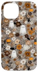 Floral Ghost Pumpkin Collage Girly Autumn Case for iPhone 14