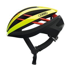 ABUS Aventor - Capacete de bicicleta muito bem ventilado para ciclismo desportivo profissional - unissexo, para homem e mulher - amarelo, tamanho S