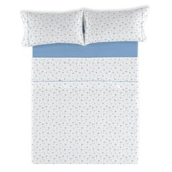Alexandra House Living Set med lakan Estelia Blå 135/140 säng 3 delar