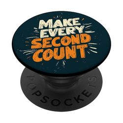 Genial disfraz con el logo de Make Every Second PopSockets PopGrip Adhesivo