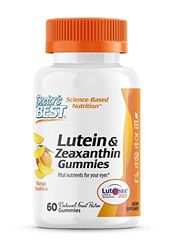 Doctor's Best, Lutein & Zeaxanthin Gummies, 10mg, 60 Gommes végétaliennes, Testé en Laboratoire, Hautement Dosées, Sans Gluten, Sans Soja, Végétariennes