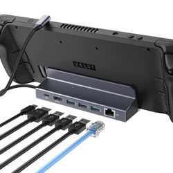 Hub USB C, oditton 6 in 1, adattatore USB C, Multi Port Docking Station con 5 Gbps, 3 USB 3.0, 4 K, HDMI, ricarica rapida PD 100 W per Mac, iMac, Flash Drive, Windows, Steam Deck