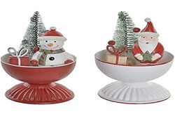 Figura dekoracyjna Dkd Home Decor Boże Narodzenie Metal (2 Pcs) (9 X 9 X 13 Cm)