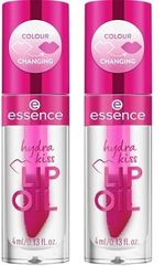 Essence Cosmetics Hydra Kiss Olio Labbra, Idratante, Curativo, con Oli, Lucida, Rugiadosa, 4 ml (Confezione da 2)