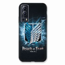 Cokitec Beschermhoes voor Vivo Y72 5G Manga Attack Titans zwart