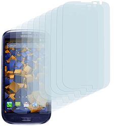 mumbi, screenprotector voor Samsung Galaxy S3, beschermfolie, bewust kleiner dan het scherm, omdat dit gebogen is, 10 stuks