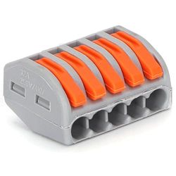 PCT-215 Terminal Block (2 pcs/blister), Grey and Orange