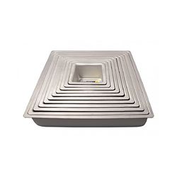 PME Cuadrado Molde para Pastel de Aluminio, Plateado, 12 x 12 x 3 Pulgadas