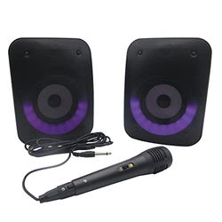 Lexibook iParty-2 Altoparlanti Stereo, Microfono Incluso, Luminoso, Durata della Batteria 3H, Bluetooth 5.0