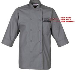 Colour by Chef Works A934-L jack met 3/4 mouwen, groot, grijs