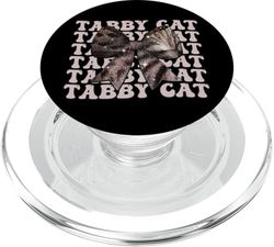 Coquette Bow Tabby Cat Girl Cat Mom Día de la Madre PopSockets PopGrip para MagSafe