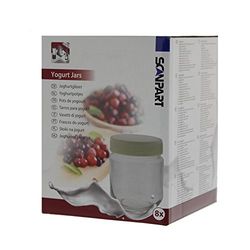 SCANPART 2990000001 Yoghourt Lot, verre, Blanc/transparent