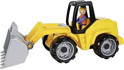 LENA Frontale Truxx, Astillero de Unos 37 cm, Cargador de Ruedas con Pala Funcional y Figura, Niños a Partir de 2 años, vehículo de Juguete Amarillo, 4412, Multicolor