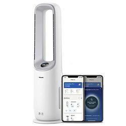 Philips Air Performer 2-en-1 : Purificateur & Ventilateur Rafraîchisseur – Nettoie 70m², Élimine 99,97% des Allergènes et Polluants. Filtre HEPA, Capteurs Intelligents, Alexa, Application (AMF765/10)