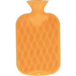 fashy Hot Water Bottle Wave Checked 2.0 L Orange