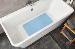 Kleine Wolke Inserto per vasca da bagno, PVC, azzurro, 36 x 80 cm