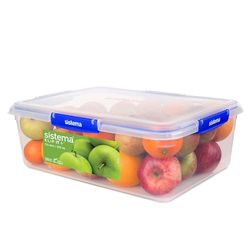 Sistema KLIP IT PLUS contenitore per la conservazione di alimenti | 7,5 L | Contenitore per alimenti con coperchio, impilabile ed ermetico, adatto a frigorifero e congelatore | senza BPA