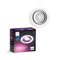 Philips Hue White & Color Ambiance Centura, plafoniere rotonde 1 pack, dimmerabili per il sistema di illuminazione Hue, controllo intelligente della luce tramite voce e app, bianco.