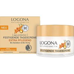 LOGONA Naturkosmetik Anti-aging ansiktskräm för mogen och mycket torr hud, extra närande dagkräm med ekologisk sandtorn och ekologisk honung, age protection, 50 ml