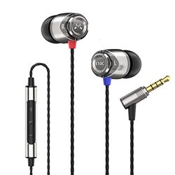 SoundMAGIC E10C Oortjes met Microfoon Bedrade Oordopjes Hifi Stereo Koptelefoon Geluidsisolerende In Ear Hoofdtelefoons Krachtige Bas Kluwenvrij Snoer Gunmetal