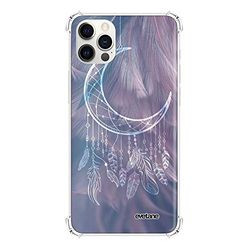 Evetane - Custodia in silicone per iPhone 12/12 Pro - Protezione morbida e rinforzata - Angoli antiurto - Sottile e trasparente - Cover posteriore - Acchiappasogni Luna