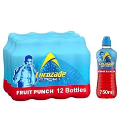 Lucozade Sport Body Fuel - Fruit Punch 12x750ml| Isotonic sports drink, with Electrolytes and Vitamin B3 | Still | Bursting with Flavour