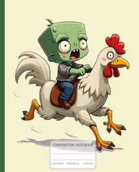 Composition Notebook: Funny Monster, Wide Ruled, 7.5 x 9.25 inches, 100 Pages – Perfect for Gamers, And Fun Notes